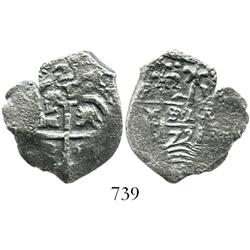 Potosi, Bolivia, cob 2 reales, 1679V.