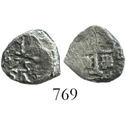 Potosi, Bolivia, cob 1/2 real, 1675, rare denomination as from this wreck.