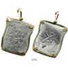 Image 1 : Mexico City, Mexico, cob 8 reales, assayer R (1729-30), mounted in 14K gold necklace bezel.