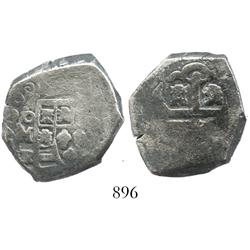 Mexico City, Mexico, cob 4 reales, 1730R.