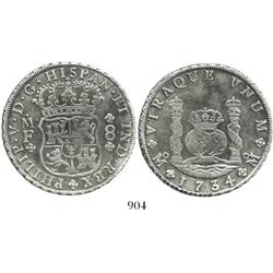 Mexico City, Mexico, pillar 8 reales, Philip V, 1734MF.