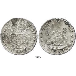 Mexico City, Mexico, pillar 8 reales, Philip V, 1734MF.