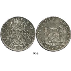 Mexico City, Mexico, pillar 8 reales, Philip V, 1735MF.