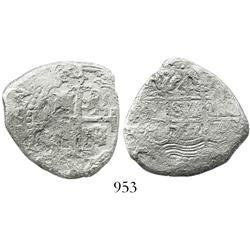 Lima, Peru, cob 4 reales, 1707H, scarce.
