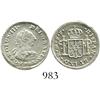 Image 1 : Mexico City, Mexico, bust 1/2 real, Charles III, 1783FF.