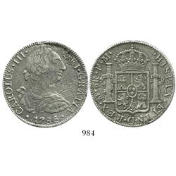 Mexico City, Mexico, bust 8 reales, Charles III, 1786FM.