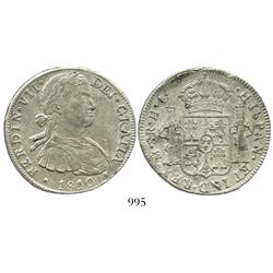 Mexico City, Mexico, bust 8 reales, Ferdinand VII ("armored" bust), 1810HJ.