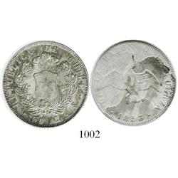 Santiago, Chile, 50 centavos, 1853, encapsulated PCGS Certified S.S. Central America Treasure.
