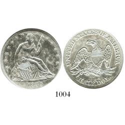 USA (New Orleans mint), seated Liberty 50c, 1859-O, 9 in border, encapsulated NGC "shipwreck effect,