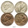 Image 1 : Lot of two Philippines "Wilson dollar" medals, 1920, one in silver and the other in bronze.