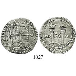 Mexico City, Mexico, 2 reales, Charles-Joanna, "Late Series," L to left, M to right.