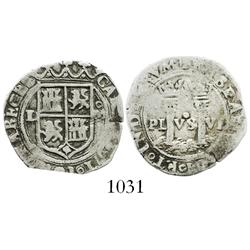 Mexico City, Mexico, 1 real, Charles-Joanna, "Late Series," L to left, oM to right.