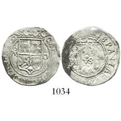 Mexico City, Mexico, 1 real, Charles-Joanna, "Late Series," oM to left, O to right.