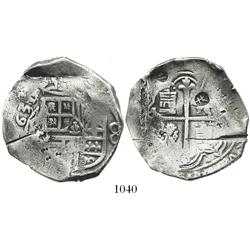 Mexico City, Mexico, cob 8 reales, 1631/0(D), with chopmarks and test-cuts, very rare.