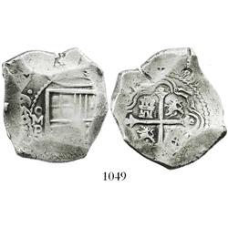 Mexico City, Mexico, cob 8 reales, 1659/8P, rare, with chopmarks and test-cuts.