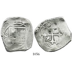 Mexico City, Mexico, cob 8 reales, (1)667G, rare, with chopmarks.