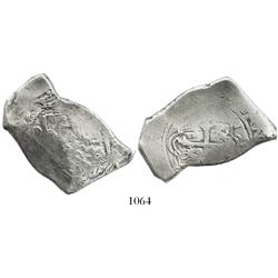 Mexico City, Mexico, cob 8 reales, (16)97(L), extremely rare.