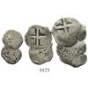 Image 1 : Lot of 3 Lima, Peru, silver cobs: 2R, 174(?)V and 1741V; 1/2R, 1727(?).