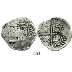 Potosi, Bolivia, cob 4 reales, Philip III, assayer M.