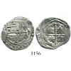 Image 1 : Potosi, Bolivia, cob 2 reales, Philip III, assayer R (curved leg), backwards S's in legend.