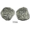 Image 1 : Potosi, Bolivia, cob 1 real, 1618, assayer not visible, rare.