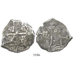 Potosi, Bolivia, cob 8 reales, 1675E.