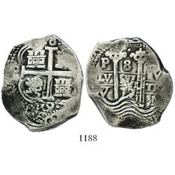 Potosi, Bolivia, cob 8 reales, 1679V.