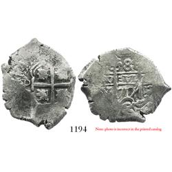 Potosi, Bolivia, cob 8 reales, 1717Y.