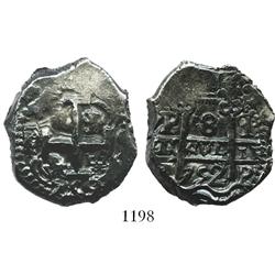 Potosi, Bolivia, cob 8 reales, 1752q.