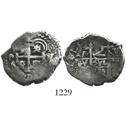 Potosi, Bolivia, cob 2 reales, 1715Y.