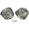 Image 1 : Potosi, Bolivia, cob 1 real, 1654E, PH at top.