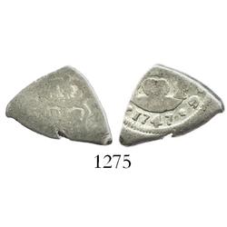 Guatemala, cob 1 real, 1747J.