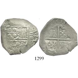 Seville, Spain, cob 4 reales, 1611, assayer not visible.