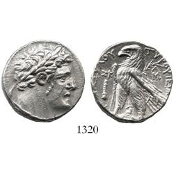 PHOENICIA, Tyre, silver shekel, biblical "30 pieces of silver," 126/5 BC to AD 65/6, dated CY 27 (10