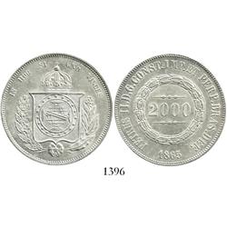Brazil, 2000 reis, 1865.