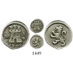 Bogota, Colombia, 1/4 real, Charles IV, 1798.
