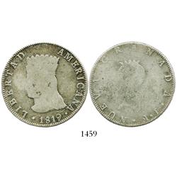 Bogota, Colombia, 8 reales, 1819JF.