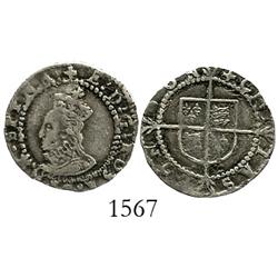 London, England, penny, Elizabeth I (1558-1603), 4th issue, mintmark Greek cross (1578-82).
