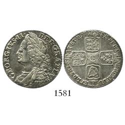 London, England, shilling, George II, 1758.