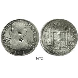 Mexico City, Mexico, bust 8 reales, Charles IV, 1801FT.