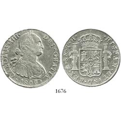 Mexico City, Mexico, bust 8 reales, Charles IV, 1806TH.