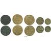 Image 1 : Lot of 5 Mexican copper coins of Ferdinand VII: 2 cuartos (1/4 real), 1815, 1816 and 1821; 1 cuarto 