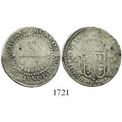 Zacatecas, Mexico, 2 reales, Ferdinand VII, 1811 L.V.O.