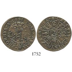 Middelburg, Netherlands, copper jeton, 1588, Spanish Armada commemorative, rare.