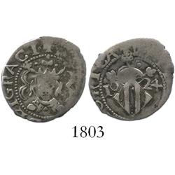 Valencia, Spain, 1 real, Philip IV, 1624, without 1-8 on obverse.