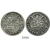 Image 1 : Barcelona, Spain, milled 2 reales "pistareen," Charles III Pretender, 1710.