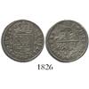 Image 1 : Madrid, Spain, milled 1 real "half pistareen," Philip V, 1726/1A.