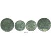 Image 1 : Lot of 2 USA Barber silver coins (50c 1899 and 25c 1904), encrusted as from the "Sulphur Springs rec
