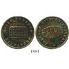 Image 1 : Barbados, copper halfpenny token, Moses Tolano (early 1800s).
