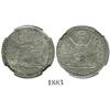 Image 1 : Potosi, Bolivia, silver 2 soles-sized medal, 1855, Jorje Cordova, encapsulated NGC AU-55.